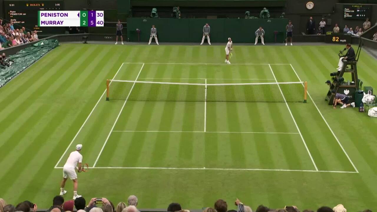 Video Andy Murray Beats Ryan Peniston 6 3 6 0 6 1 The