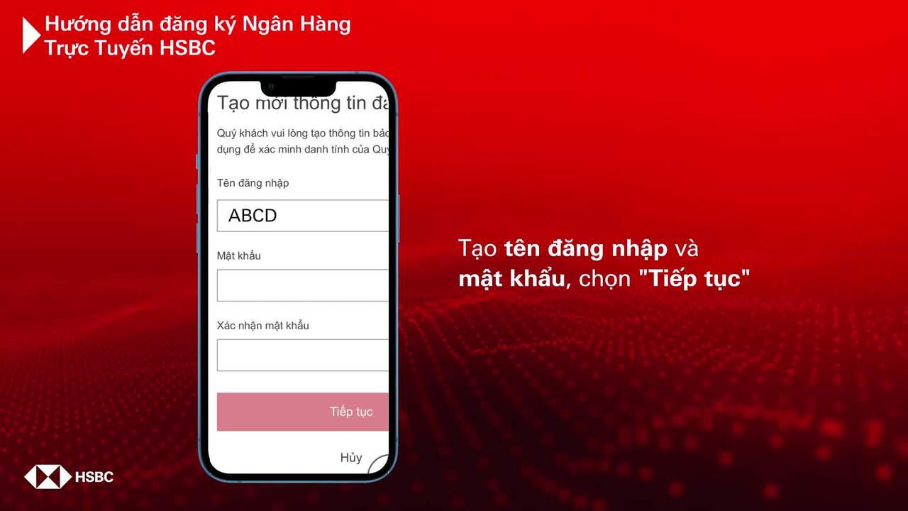 Đăng ký Ngân Hàng Trực Tuyến - HSBC VN