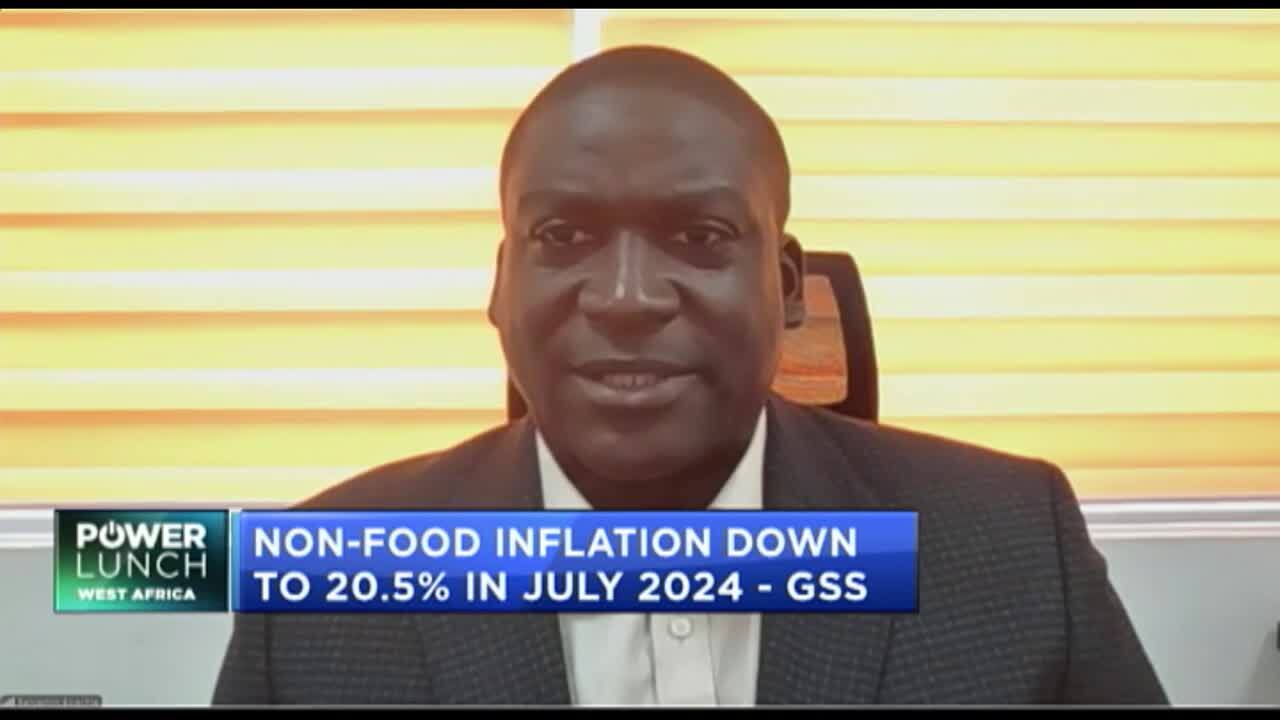 Ghana inflation slows to 20.9% y/y in July 2024