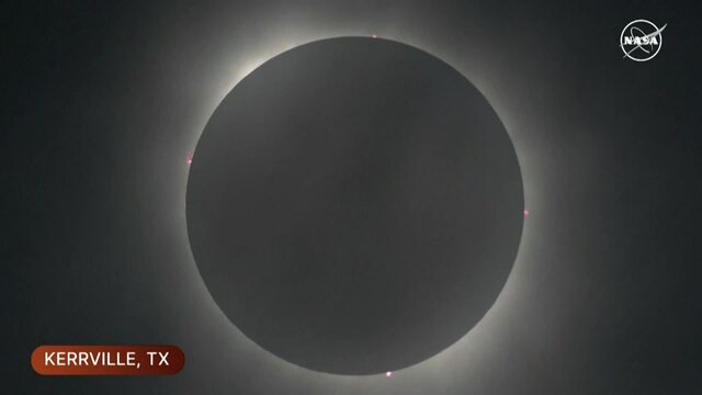 Images de la NASA de l'éclipse totale au Texas