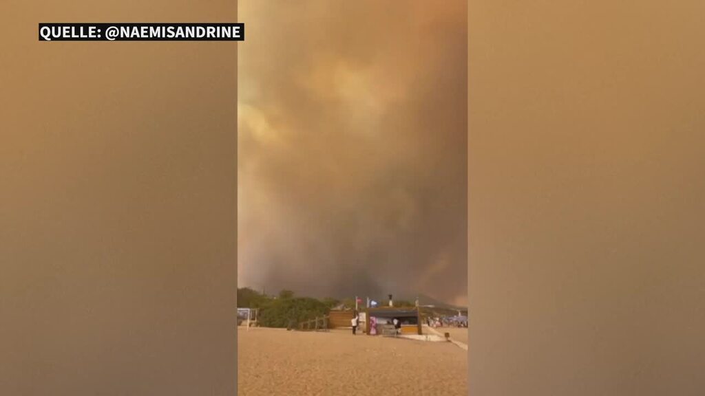 Feuer auf Rhodos: Zehntausende Menschen in Sicherheit gebracht