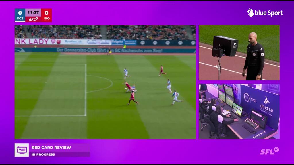 12. Minute: Decarli fliegt nach VAR-Intervention vom Platz