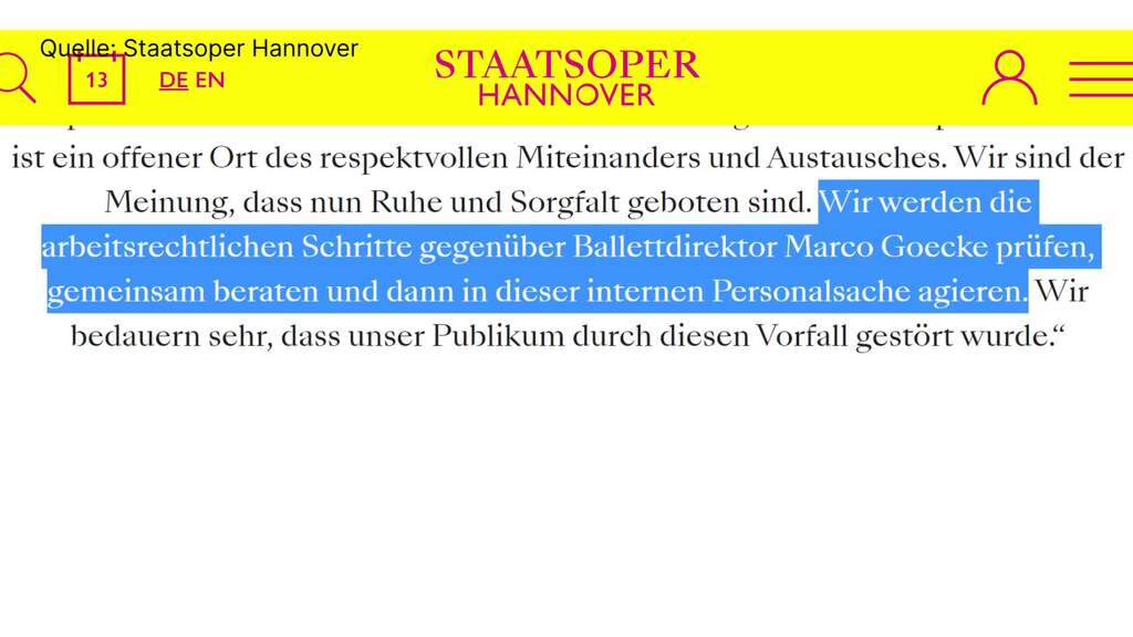 Eklat: Ballettchef beschmiert Kritikerin mit Hundekot