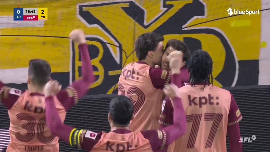 79.Minute: Males mit dem 0:2 für YB