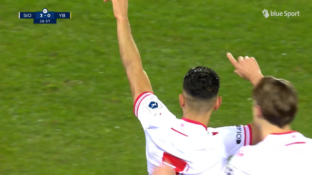 29. Minute: Chouaref erhöht auf 3:0 – Sion überrennt desolates YB