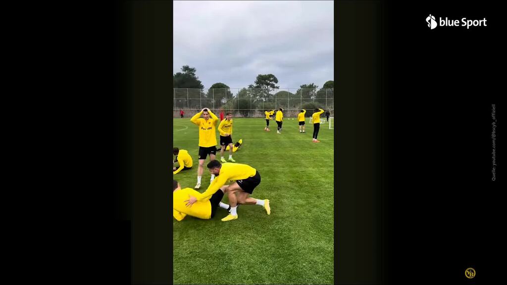 Gute Stimmung bei den Young Boys im Trainingslager