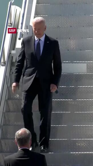Joe Biden landet in Genf