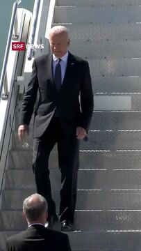 Joe Biden landet in Genf