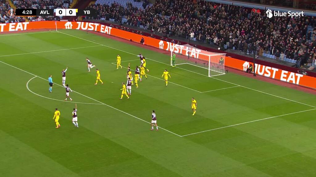 Aston Villa macht von Beginn weg Druck