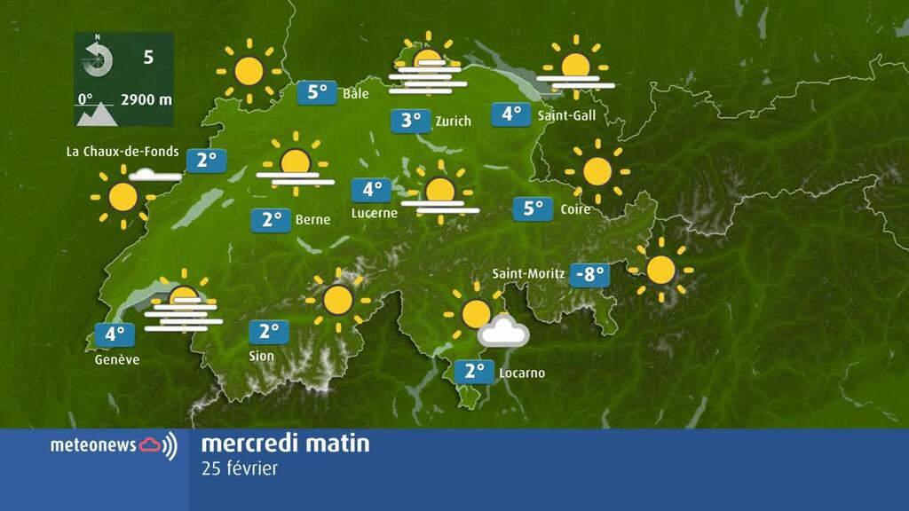 Flash météo Suisse