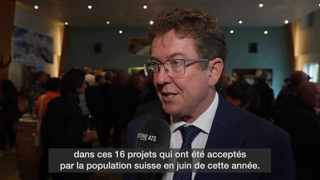 Albert Rösti en visite à la Grande Dixence (VS)