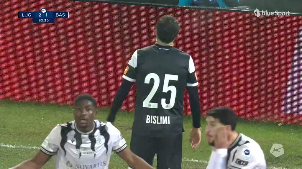 64. Minute: Bislimi verpasst das dritte Lugano-Tor
