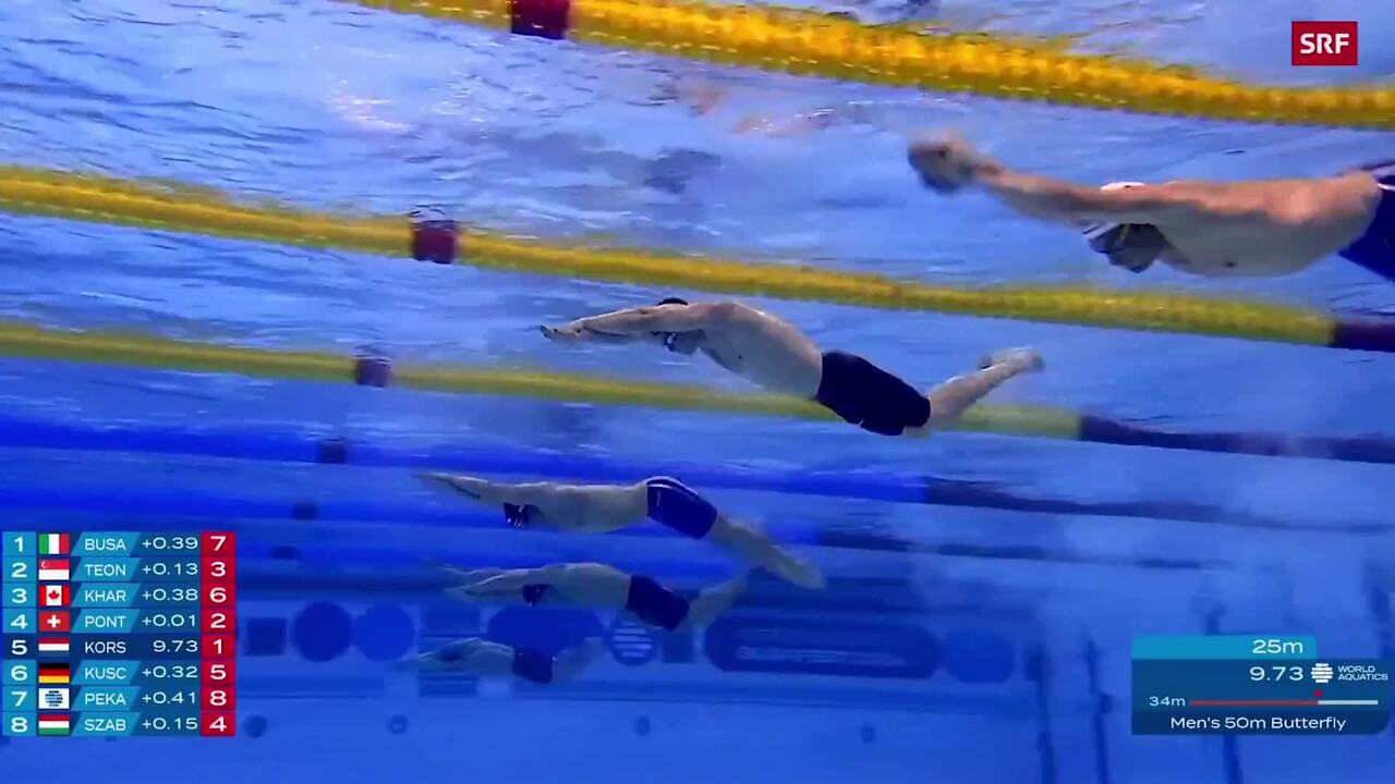 Noè Ponti è campione del Mondo dei 50m delfino in vasca corta!