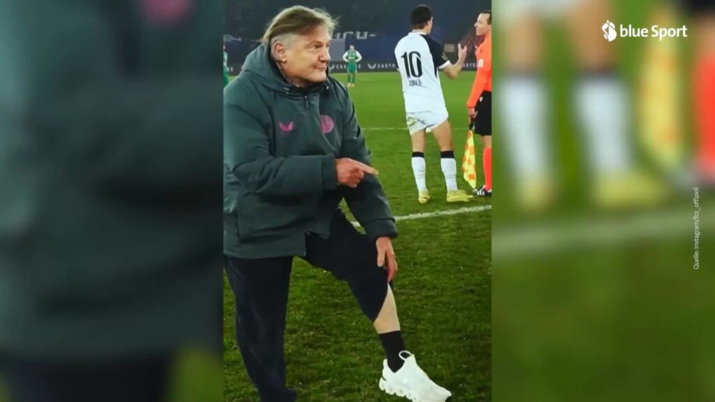 Canepa zeigt seine Verletzung am Bein