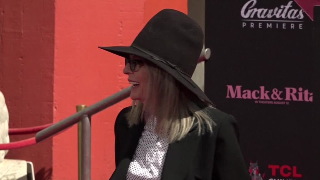 Diane Keaton verewigt sich im Zement Hollywoods