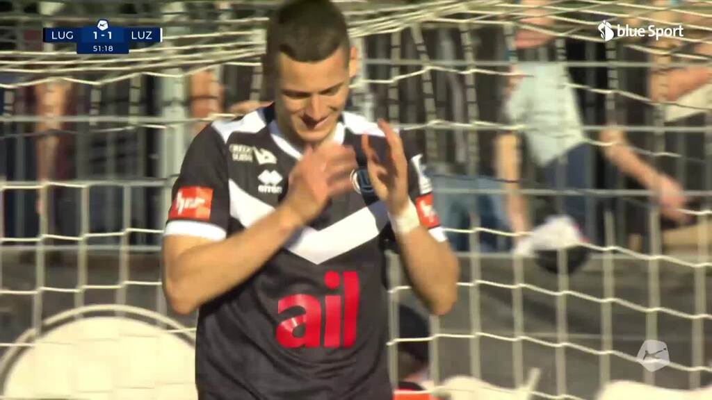 52. Minute: Celar verpasst den Führungstreffer für Lugano