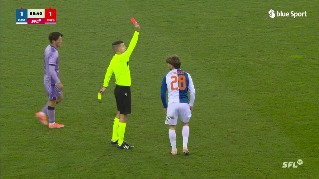 Stroscio fliegt als dritter Spieler vom Platz – GC nur noch zu neunt