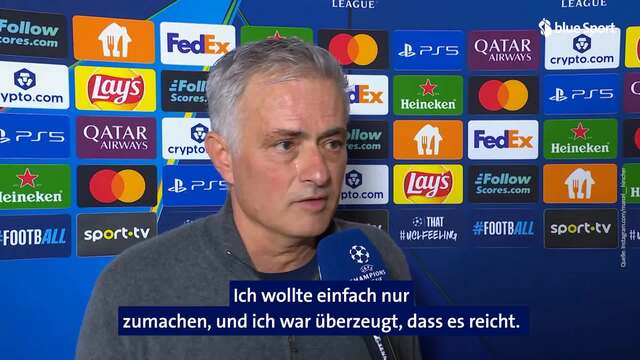 Mourinho: «Als man mir sagte, dass wir noch ein Tor brauchen, war ich verärgert»