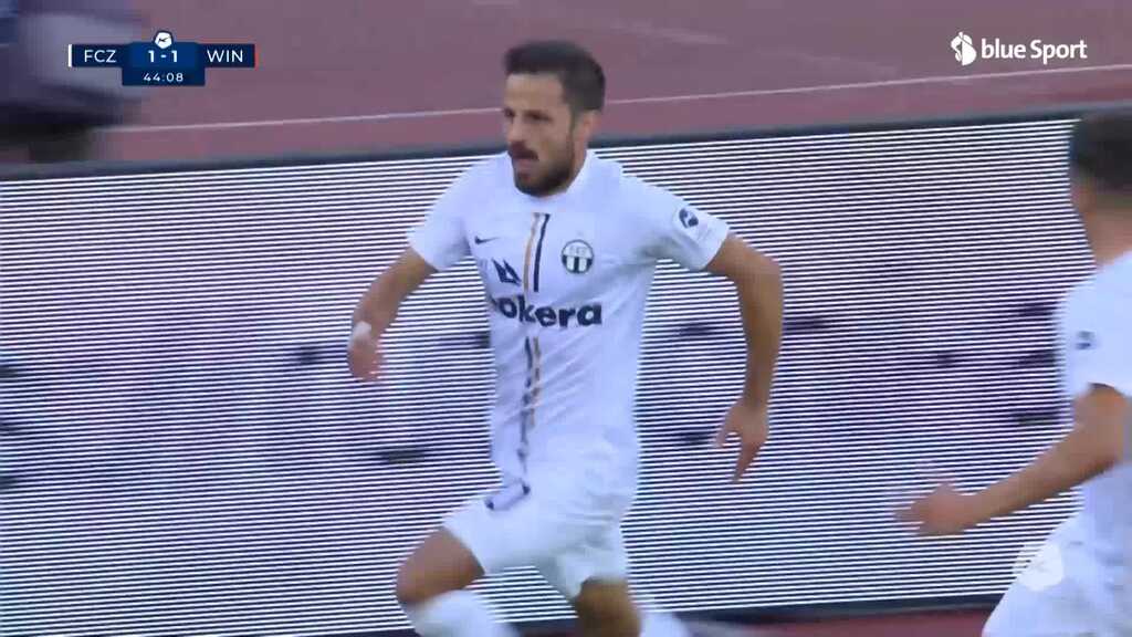 44. Minute: Marchesano kurz vor dem Pausenpfiff mit der erneuten FCZ-Führung
