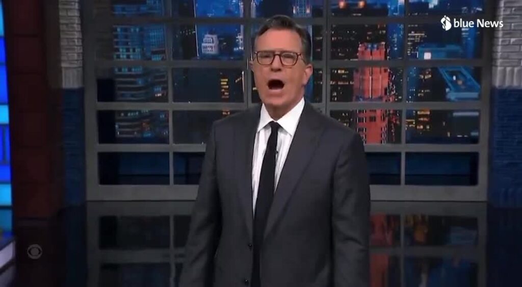 Hier schiesst Colbert gegen Trump
