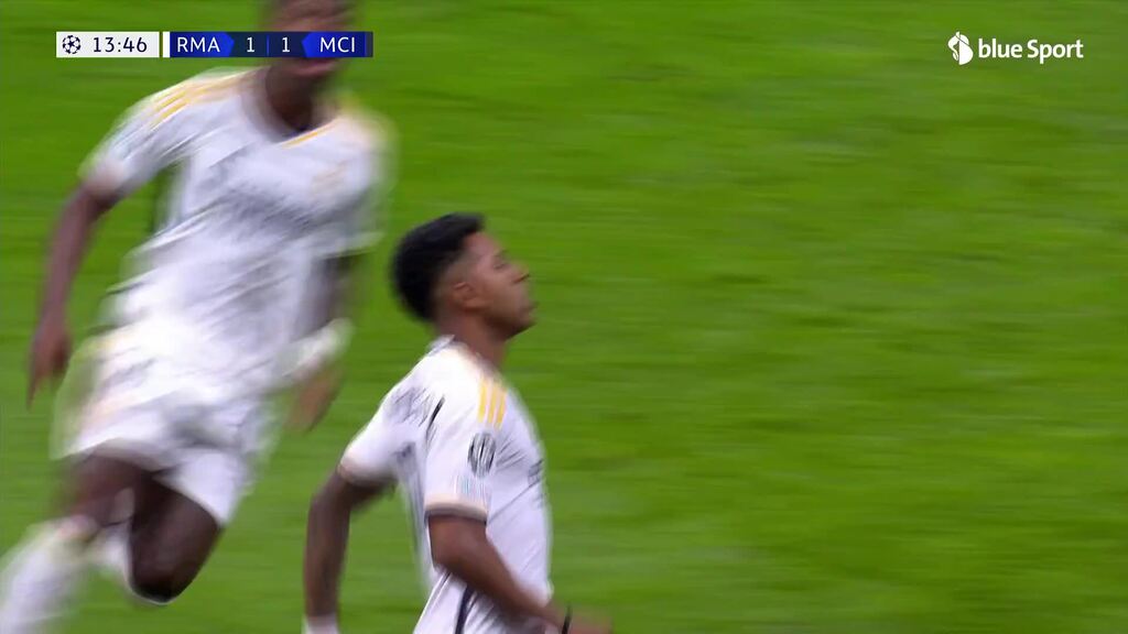 14. Minute: Rodrygo tunnelt Akanji und trifft – Real hat die Partie gedreht