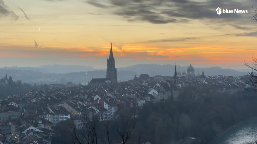 So schön war der früheste Sonnenuntergang des Jahres in Bern