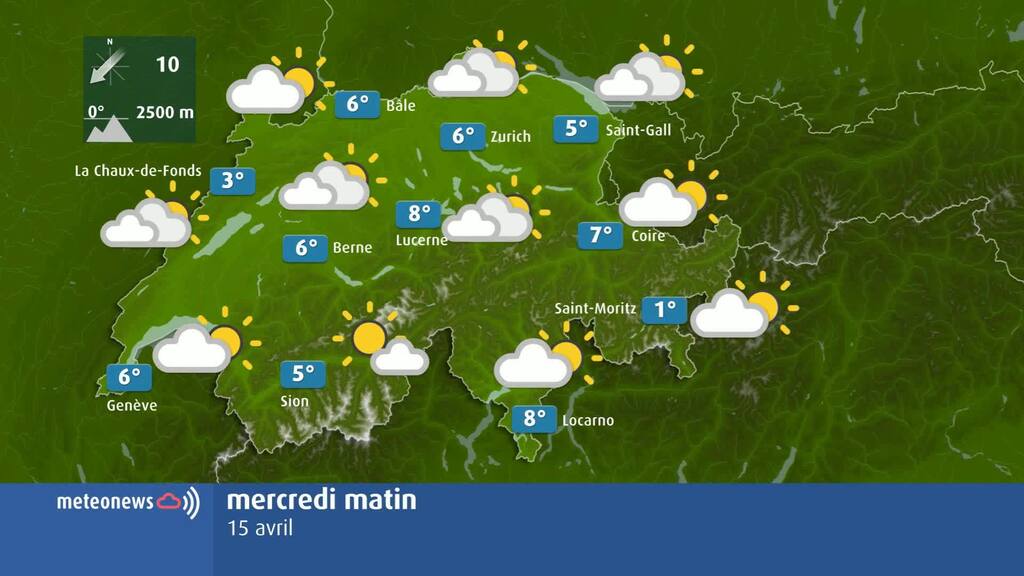 Flash météo Suisse