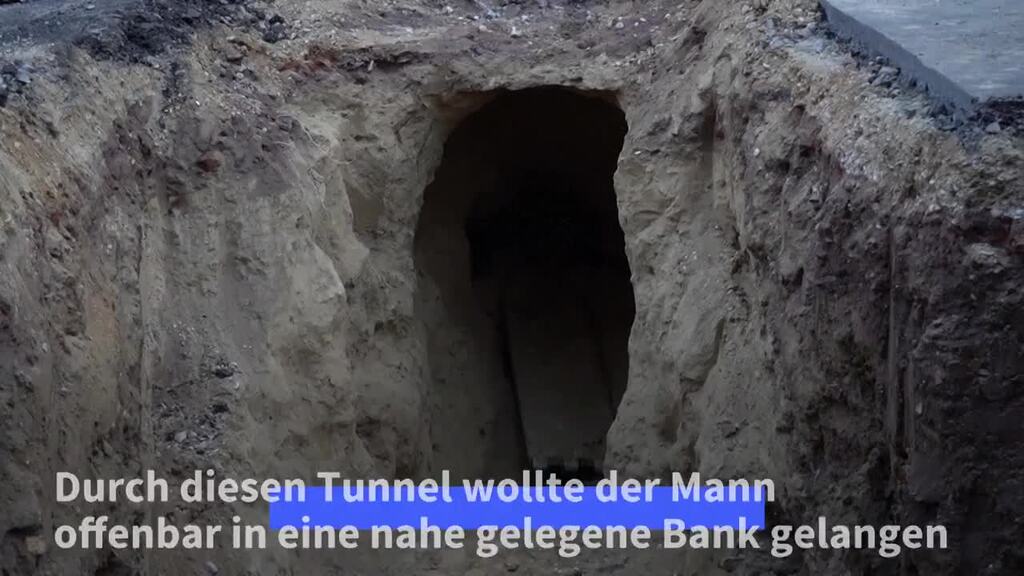 Feuerwehr rettet mutmasslichen Bankräuber aus selbst gegrabenem Tunnel