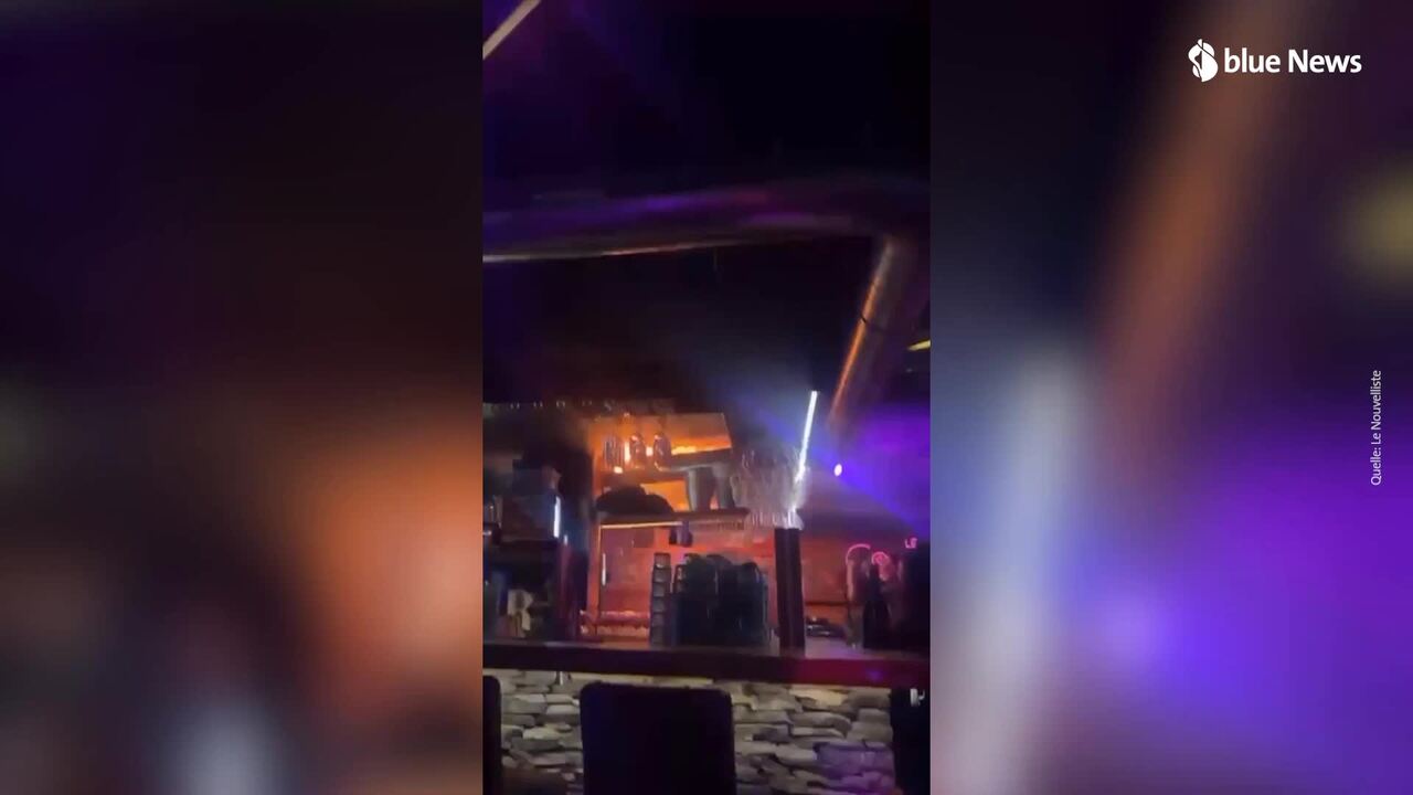 Il soffitto del bar di Crans.-Montana in fiamme