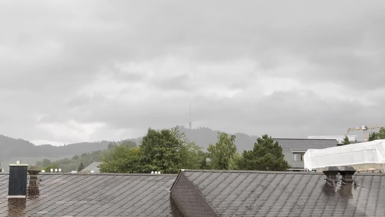 Gewitter über dem Bantiger (Kanton Bern) am 4. September 2025