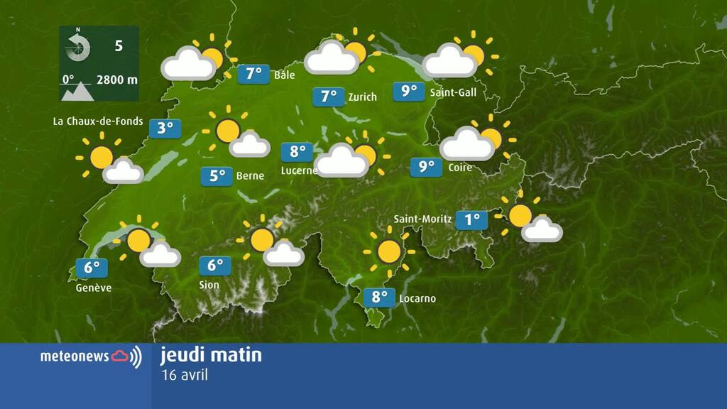 Flash météo Suisse