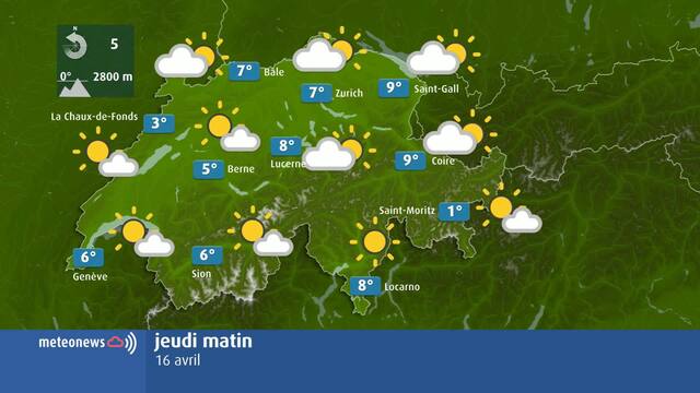 Flash météo Suisse