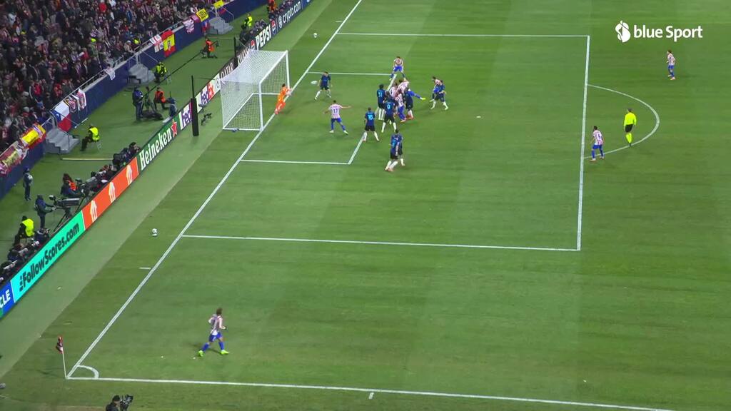 93. Minute: Gimenez köpft Atlético zum Sieg