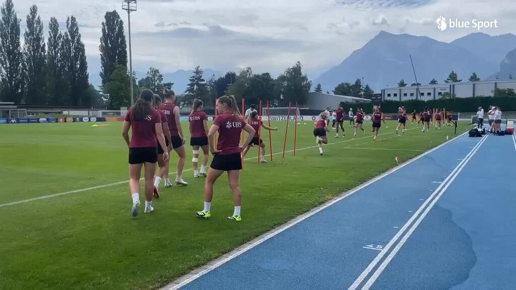 Die Nati beim Mittwoch-Training vor Spanien-Spiel vollzählig