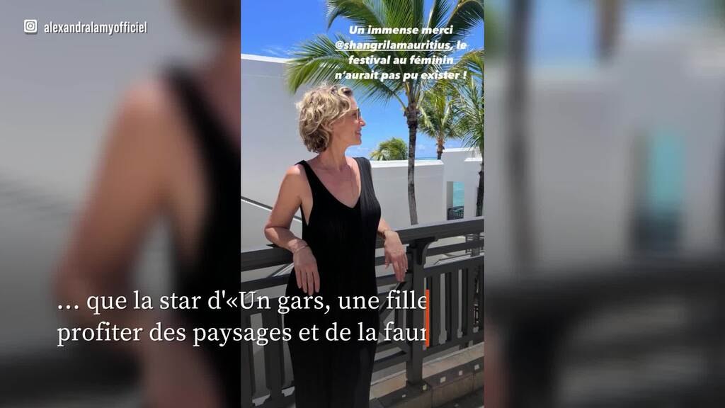 Alexandra Lamy profite de l'île Maurice 