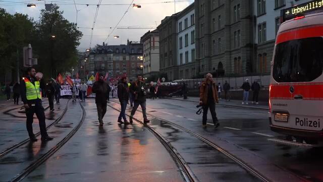500 Personen an unbewilligter Pro-Palästina-Demonstration in Zürich
