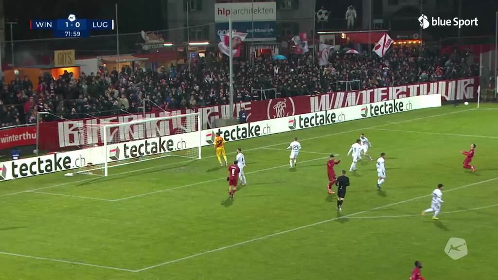 72. Minute: Grosschance von Goncalves aufs zweite Tor für Winterthur