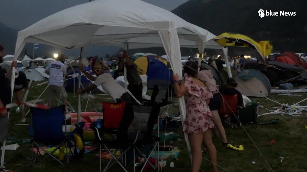 Wind zerstört Zeltplatz am Openair Gampel