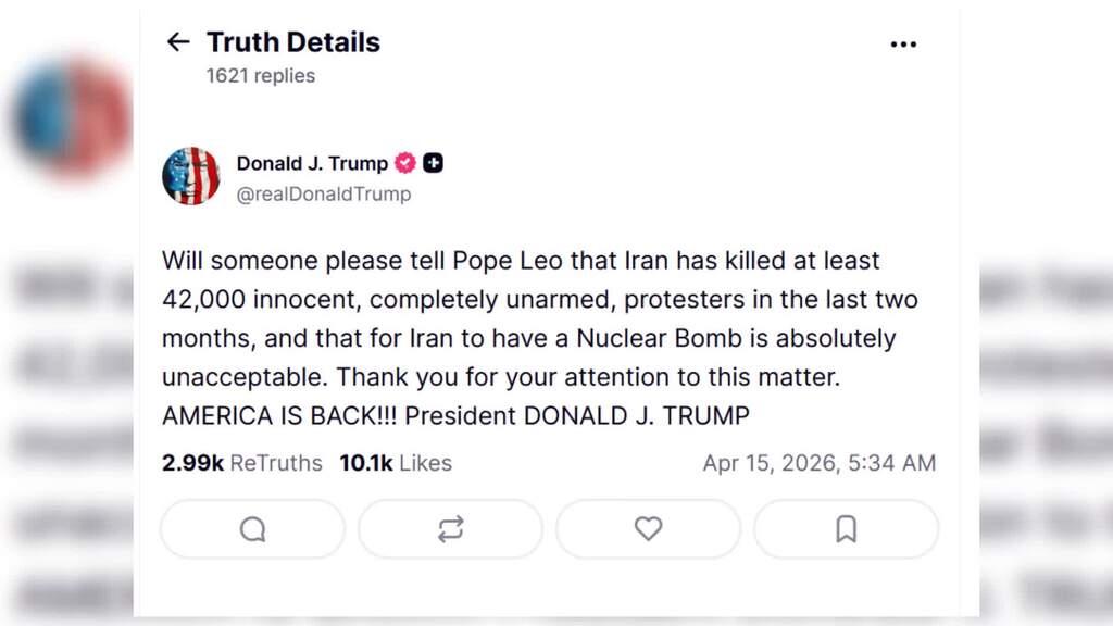 Vatikan vs. Washington: Trump verteidigt Iran-Einsatz nach Papst-Kritik