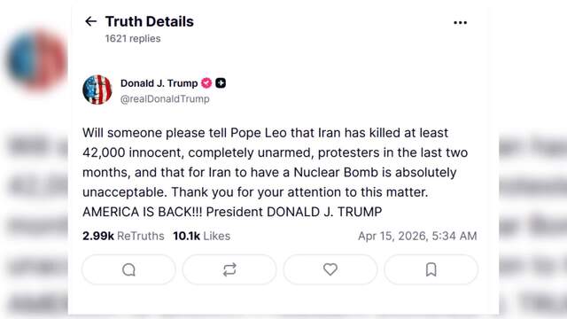 Vatikan vs. Washington: Trump verteidigt Iran-Einsatz nach Papst-Kritik