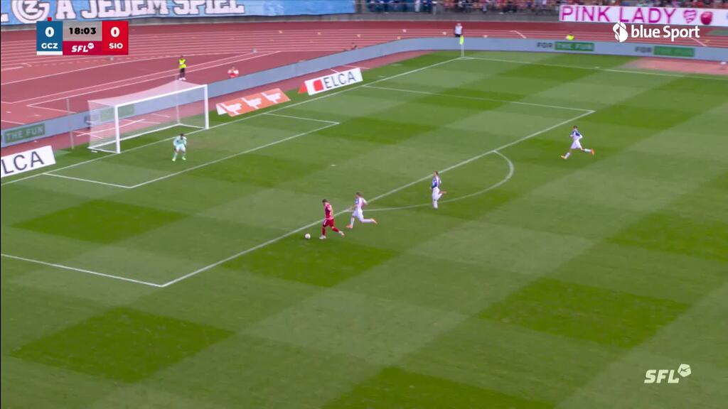 19. Minute: Rrudhani trifft den Pfosten