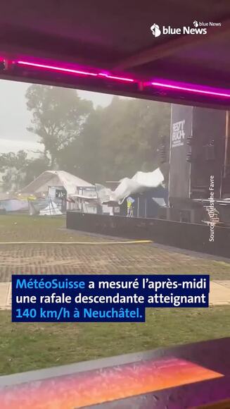 Images impressionnantes de l'orage à Festi'neuch