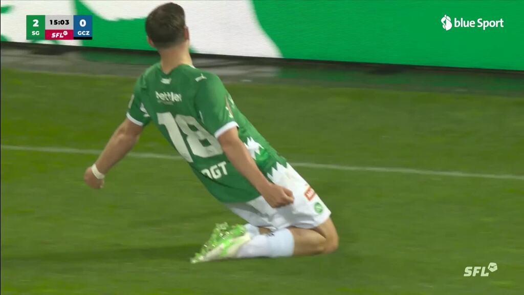 Schon wieder Vogt! St.Gallen führt gegen GC mit 2:0