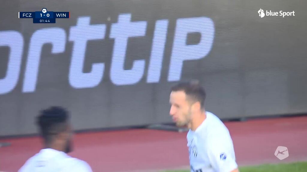 2. Minute: FCZ mit dem Blitzstart und Boranijasevic mit dem 1:0