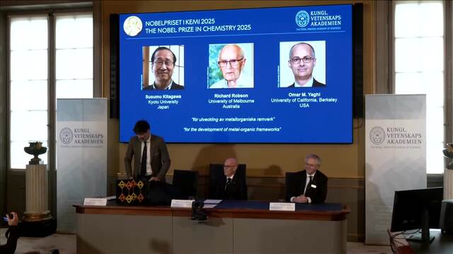 Chemie-Nobelpreis 2025 für Kitagawa, Robson und Yaghi
