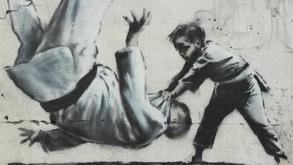 Strassenkunst in Kriegszeiten: Banksy hinterlässt Spuren auf ukrainischen Gebäuden