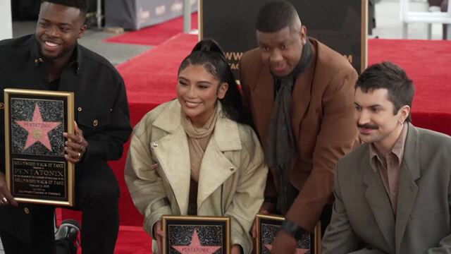 Le groupe a cappella Pentatonix honoré à Hollywood
