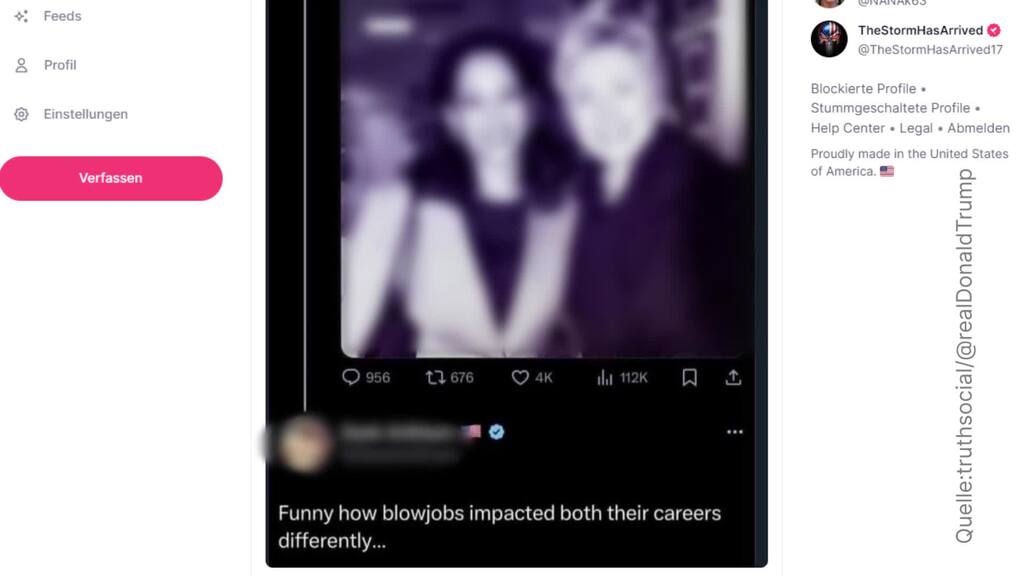 Unter der Gürtellinie: Trump provoziert mit vulgärem Kommentar zu Harris