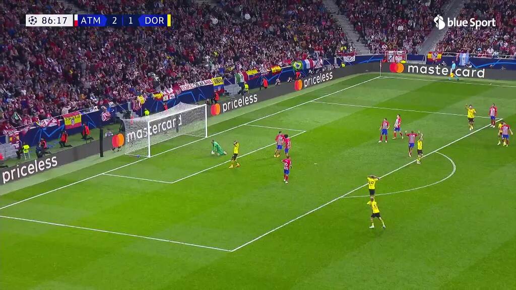 87. Minute: Die Latte verhindert den BVB-Ausgleich