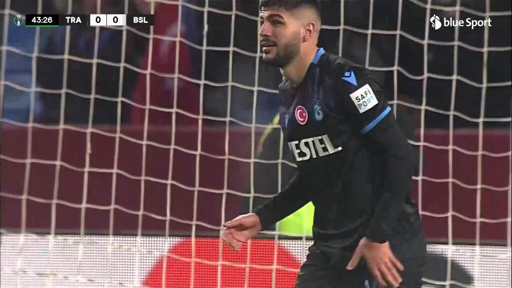 44. Minute: Wieder fehlt wenig zur Führung für Trabzonspor
